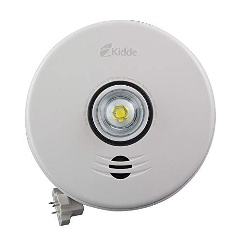 smoke detector with a center strobe light.