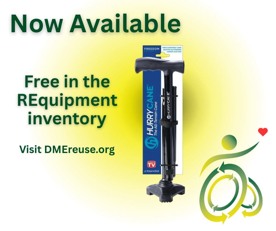 Now Available: Free in the REquipment inventory. Visit DMEreuse.org.